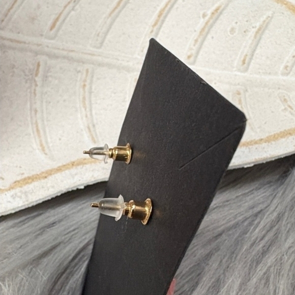 Pink/Blue Pastel & Gold Earrings - Picture 3 of 3